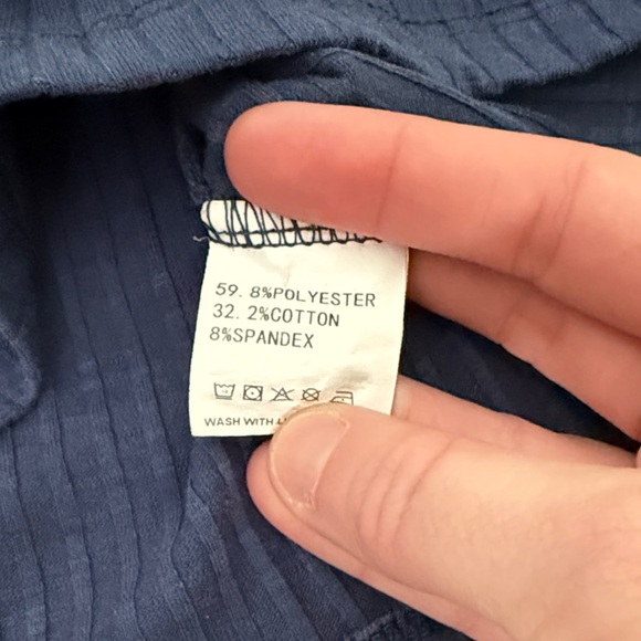 Classic Navy Ribbed Tank Top - Picture 3 of 3